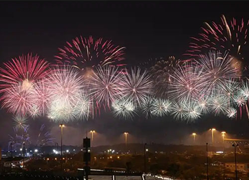 富锦县焰火晚会